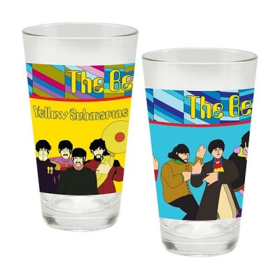Ensemble Beatles de 2 verres / Yellow Submarine